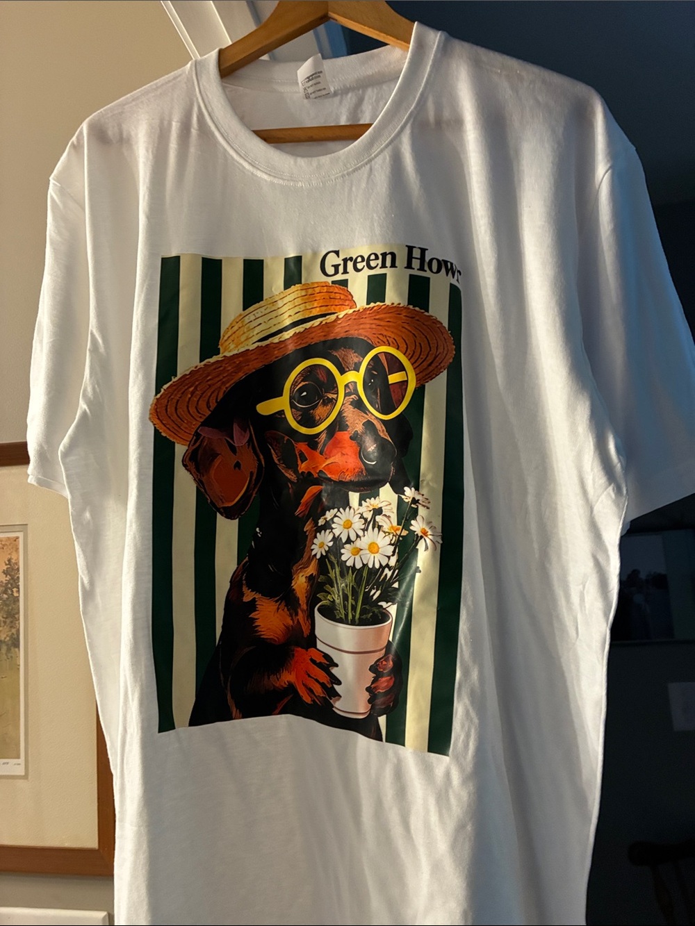 Dachshund Graphic Tee - White
